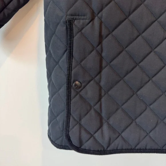 Quilted Barn Jacket in black